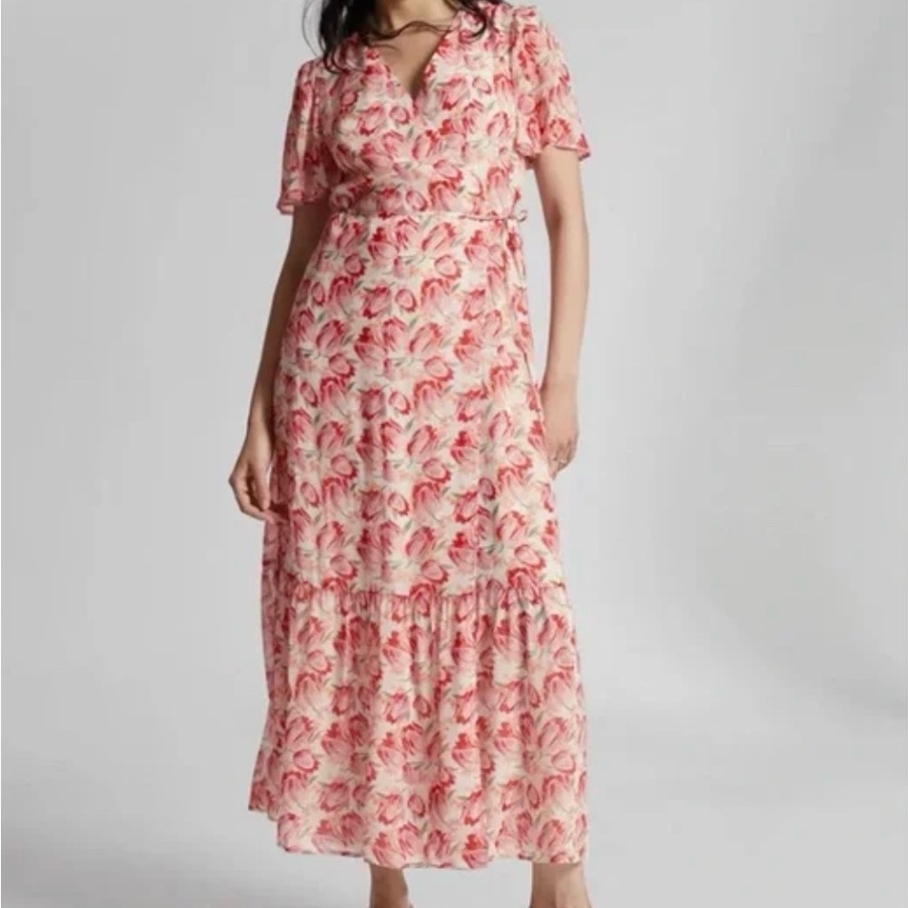 & Other Stories Pink Floral Maxi Dress